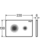 WC mygtukas Viega Visign For Style 25, sensorinis, baltas