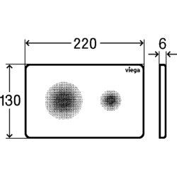 WC mygtukas Viega Visign For Style 25, sensorinis, baltas