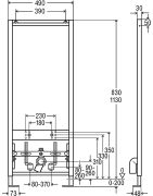 Bidė rėmas Viega Eco Plus, 1130x490 mm