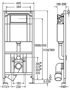 WC rėmas Viega Eco Plus, 1130x490 mm