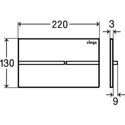 WC mygtukas Viega Visign for More 204, nerūdijančio plieno