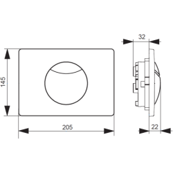 WC mygtukas Villeroy&Boch ViConnect E100, baltas