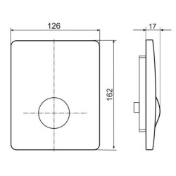 Pisuaro mygtukas Villeroy&Boch ViConnect E100, baltas