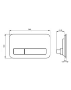 WC mygtukas Villeroy&Boch ViConnect M200, juodas