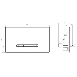 WC mygtukas Villeroy&Boch ViConnect M300, juodas