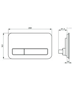 WC mygtukas Villeroy&Boch ViConnect L200, baltas