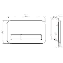 WC mygtukas Villeroy&Boch ViConnect L200, baltas