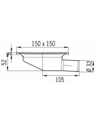 Dušo trapas Aco EG150, 150x150 mm