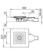 Dušo trapas Aco MG 150x150 mm, 51 mm montavimo aukštis