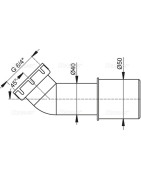 Dušo sifono prijungimo alkūnė Alca Plast A52, 45°