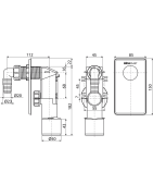Sifonas skalbimo mašinai/indaplovei Alca Plast APS4, potinkinis