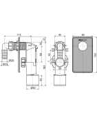 Sifonas skalbimo mašinai/indaplovei Alca Plast APS3, potinkinis