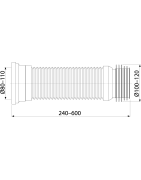 Lanksti mova WC prijungimui Alca Plast A97