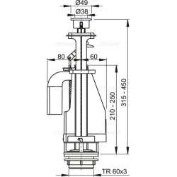 Nuleidimo mechanizmas Alca Plast A08A