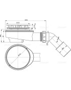 Dušo sifonas ir trapas Alca Plast A492CR, 90 mm