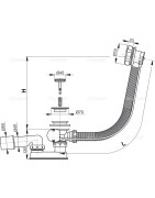 Sifonas ir trapas voniai Alca Plast A55K, su perpylimo sistema