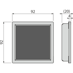Grotelės klijuojamai plytelei Alca Plast, 92x92 mm