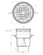 Grindų trapas Ani Plast TQ1712, 150x150 mm, vertikalus