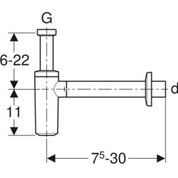 Sifonas praustuvui Geberit, Ø40 mm, savaime išsivalantis