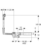 Sifonas ir trapas voniai Geberit, su perpylimo sistema