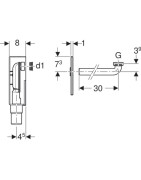 Sifonas praustuvui Geberit, Ø32/50-56 mm, potinkinis