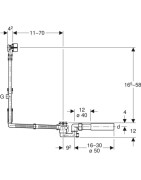 Sifonas ir trapas voniai Geberit, su perpylimo sistema, G 1"
