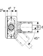 Grindinio dušo latako apatinė dalis Geberit Cleanline, DN50