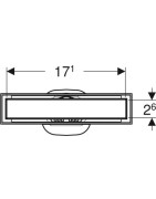 Grotelės įklijuojamai plytelei Geberit Cleanline