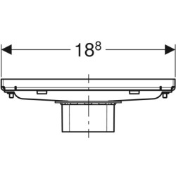 Grotelės įklijuojamai plytelei Geberit Cleanline