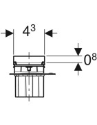 Grotelės įklijuojamai plytelei Geberit Cleanline
