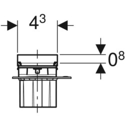 Grotelės įklijuojamai plytelei Geberit Cleanline