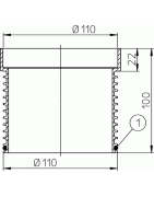 Trapo paaukštinimas HL 100 mm, DN 110