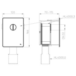 Potinkinis sifonas praustuvui HL4000.3, su išimama kasete