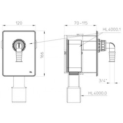 Potinkinis sifonas skalbimo mašinai/indaplovei HL4000.1