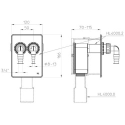 Potinkinis sifonas skalbimo mašinai/indaplovei HL4000.2