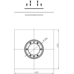 Hidroizoliacinis komplektas HL83.M, su nerūdijančio plieno žiedu