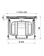 Uždedamas elementas HL, su grotelėmis ir sifonu Primus