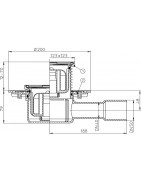 Trapas HL510NPr, DN40/50, su sifonu HL Primus