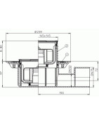 Trapas HL DN50/75 su sifonu HL Primus, horizontalus