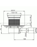 Trapas HL DN40/50 su sifonu HL Primus, horizontalus