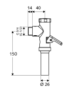 WC vandens nuleidimo mechanizmas Schellomat, G3/4"
