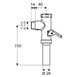 WC vandens nuleidimo mechanizmas Schellomat, G3/4"