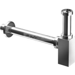 Sifonas praustuvui Slovarm, DN32, chromuotas, kampuotas