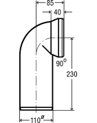 Alkūnė Viega WC pajungimui, 90°