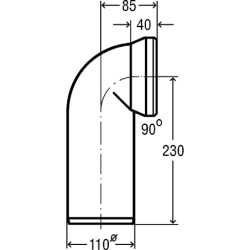 Alkūnė Viega WC pajungimui, 90°
